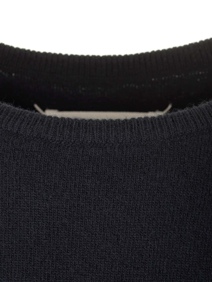 Maison Margiela Wool Knit Top Knitwear - Blue | 5da1ed28b60ec08fc953a25a17356ffba46a0ee4