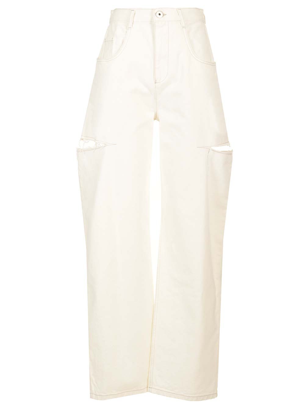 Maison Margiela Cut Out Jeans - White | 97dc5e5277a894485c11b8d5a1fbd2828d96257a