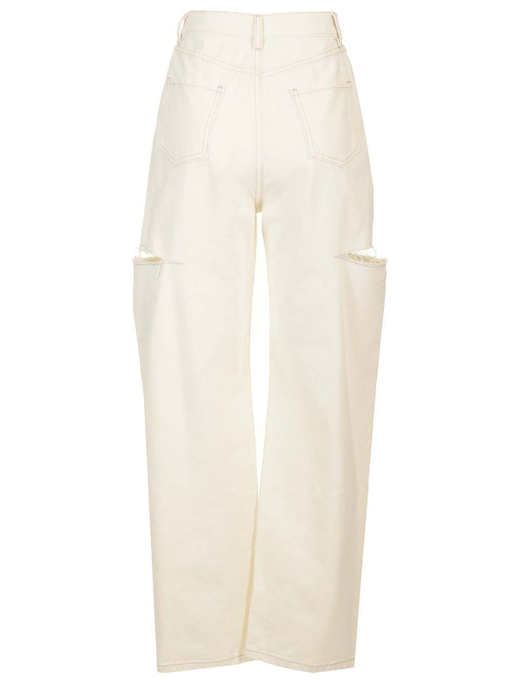 Maison Margiela Cut Out Jeans - White | acd48c0642a04b6daf74a0a5d1dbf8432eda56a8