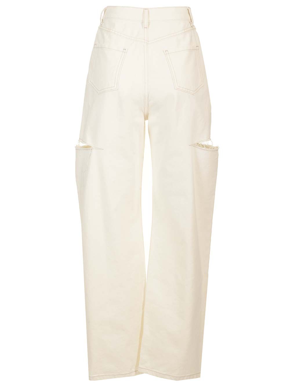 Maison Margiela Cut Out Jeans - White | acd48c0642a04b6daf74a0a5d1dbf8432eda56a8