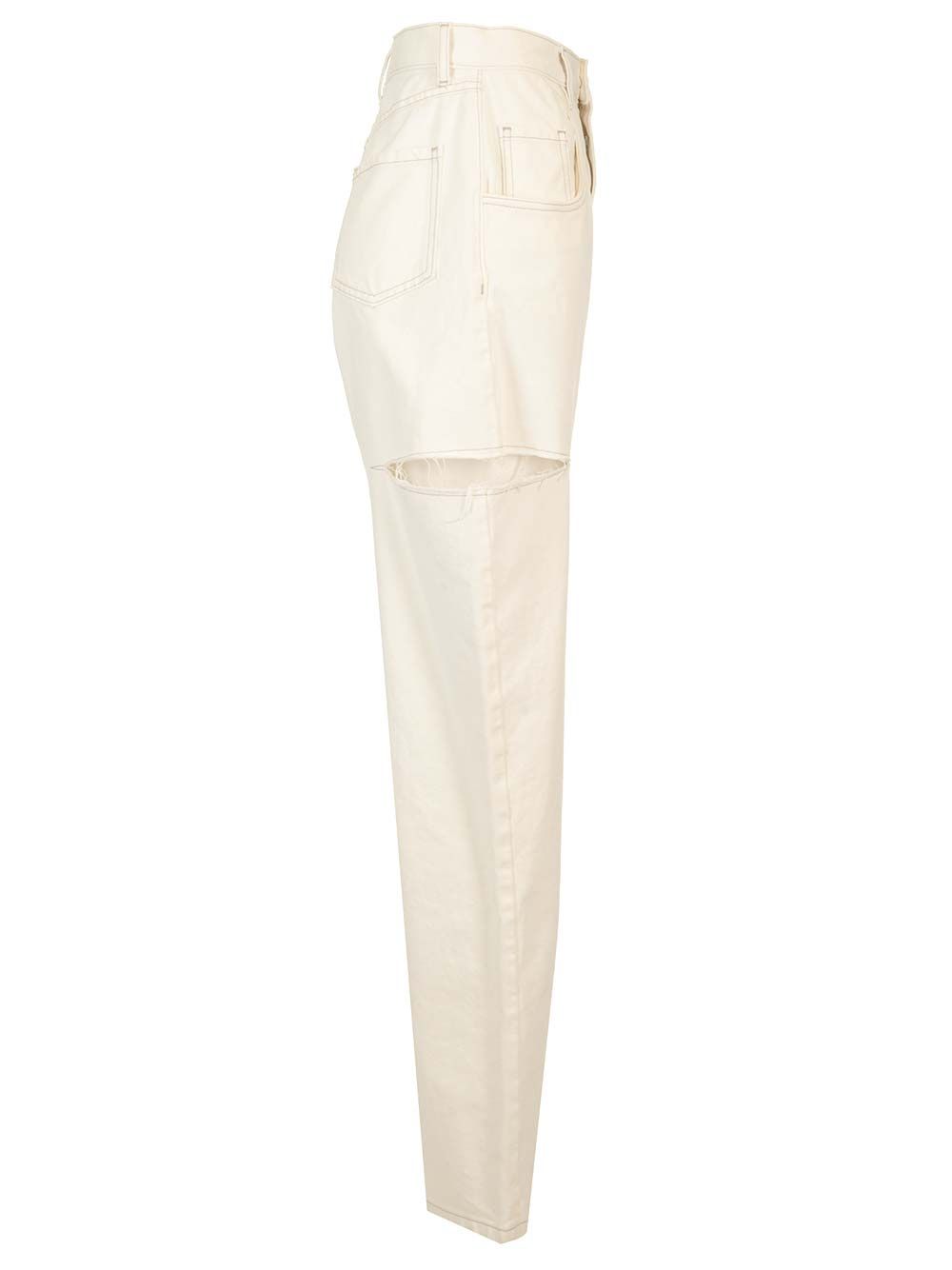 Maison Margiela Cut Out Jeans - White | b8f85237a5ce8f64642aaa3f682a934f09749f31