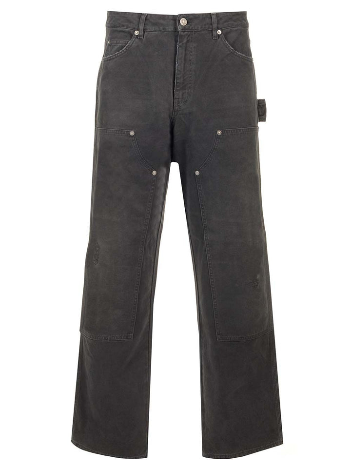 Golden Goose Deluxe Brand Distressed Cotton Jeans - Black | 01526ba5fcaf70f35a74bb23feb5ddee610a5af8