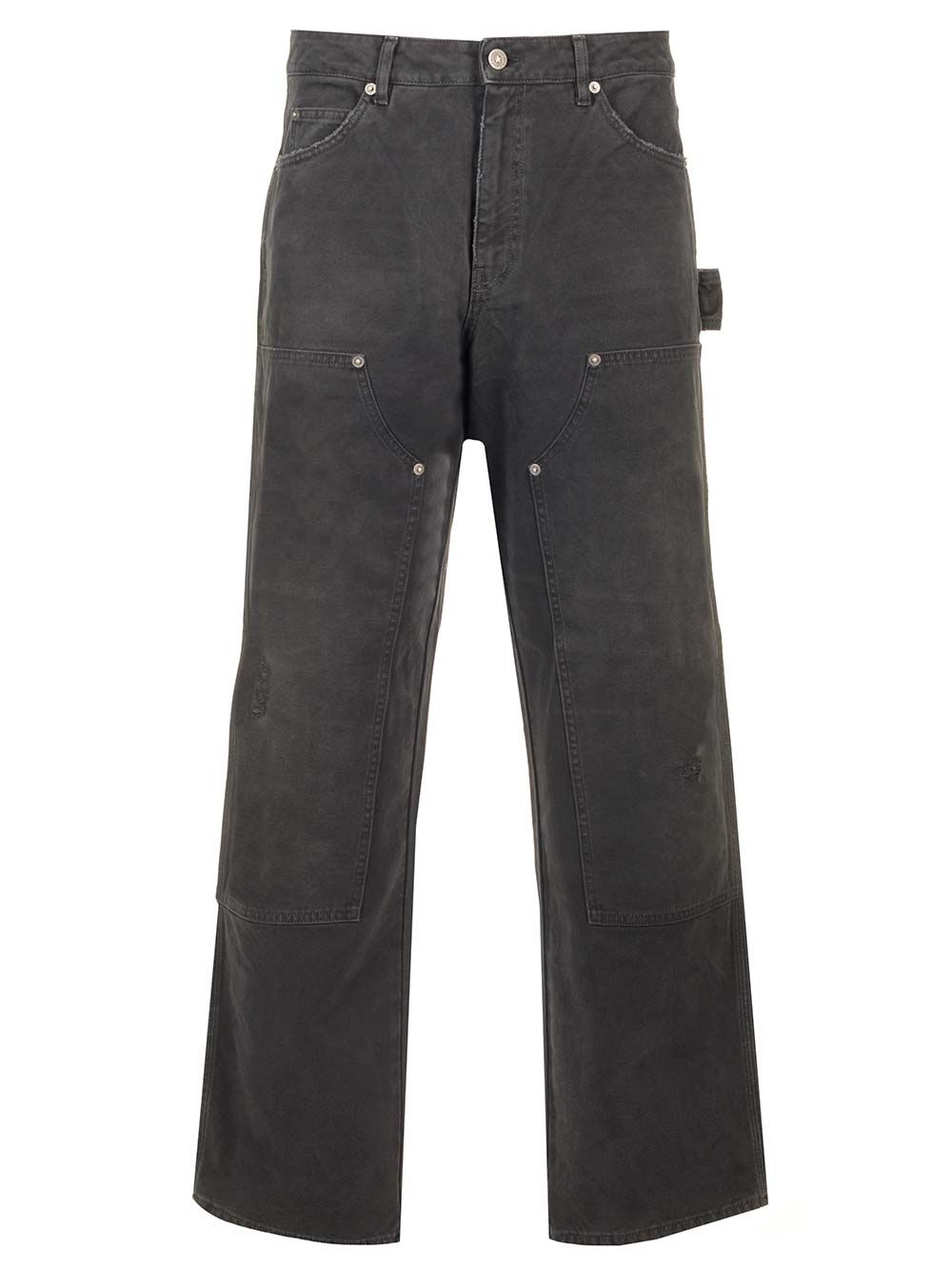 Golden Goose Deluxe Brand Distressed Cotton Jeans - Black | 01526ba5fcaf70f35a74bb23feb5ddee610a5af8