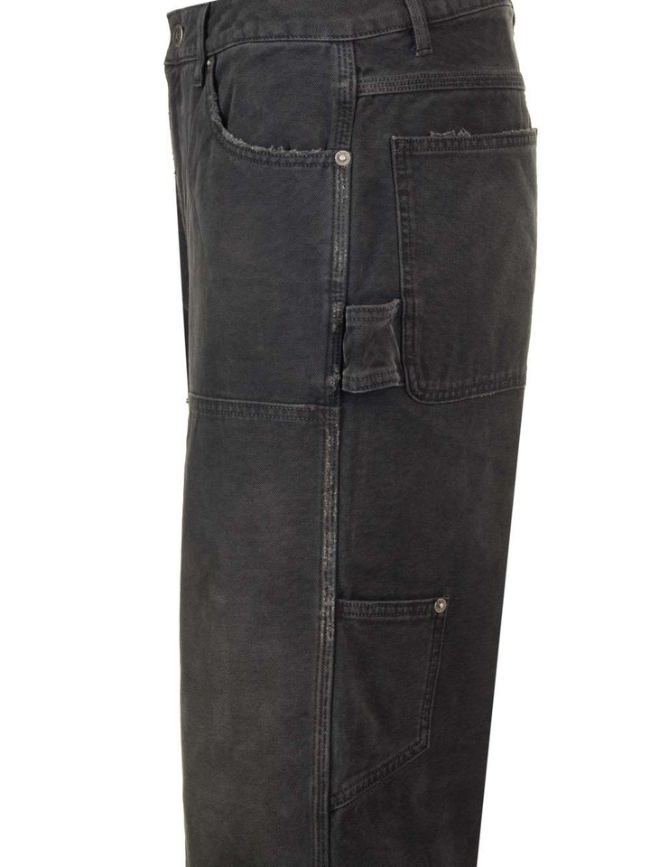 Golden Goose Deluxe Brand Distressed Cotton Jeans - Black | e9a66cbd4ac6a5cd370d5c3a9903c3b271810445