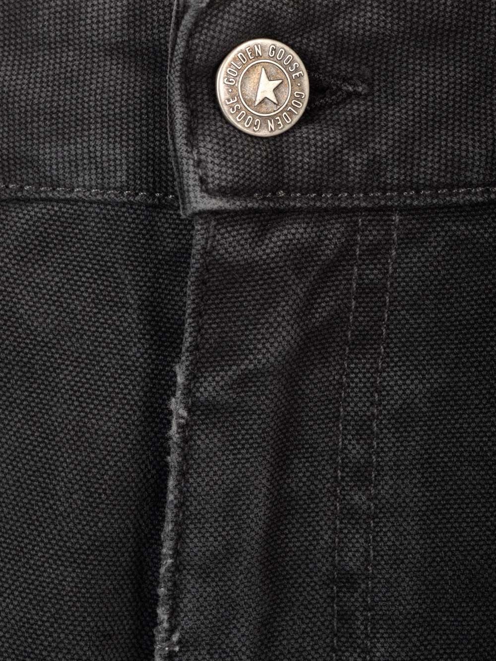 Golden Goose Deluxe Brand Distressed Cotton Jeans - Black | 9a31d2b8c2425386e2b68de7912322209f70c174