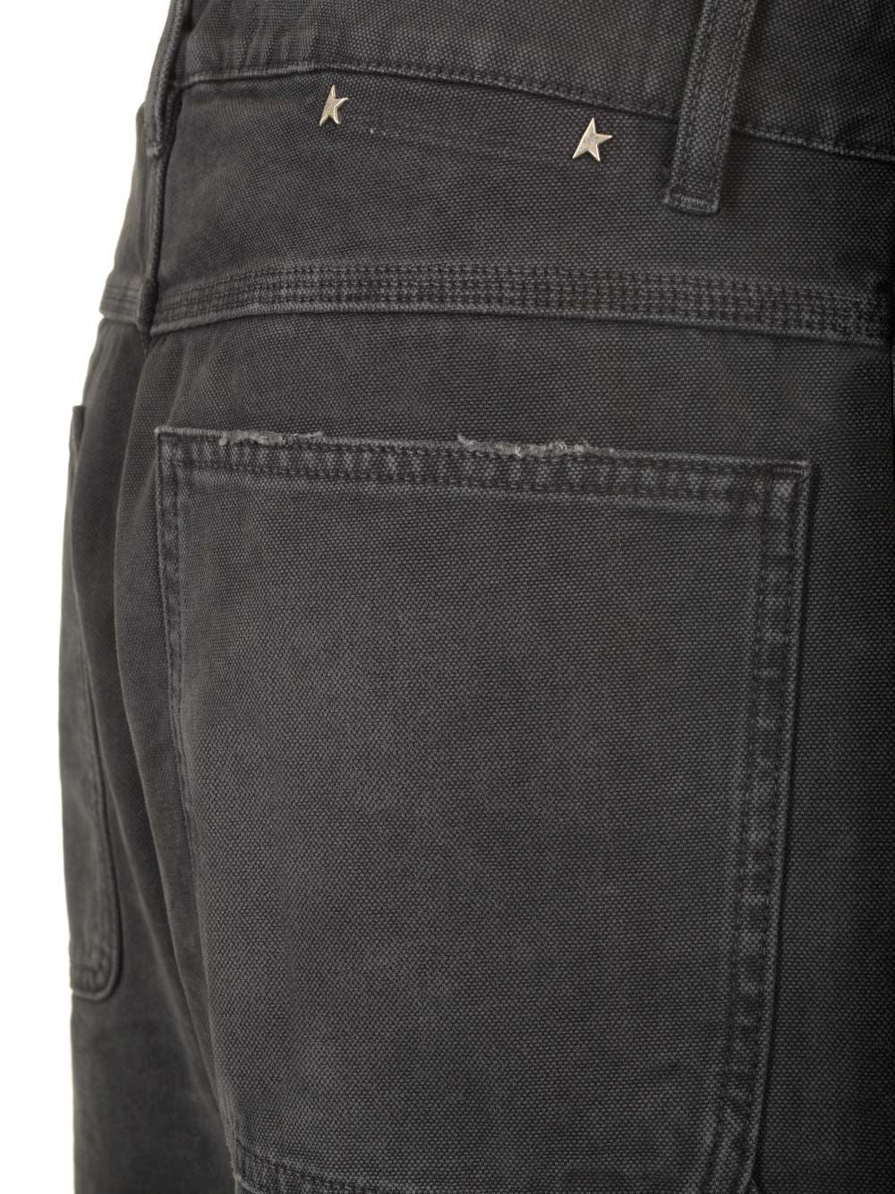 Golden Goose Deluxe Brand Distressed Cotton Jeans - Black | c25579d4c1cc5d5217636404a1d1d80a55e33a79