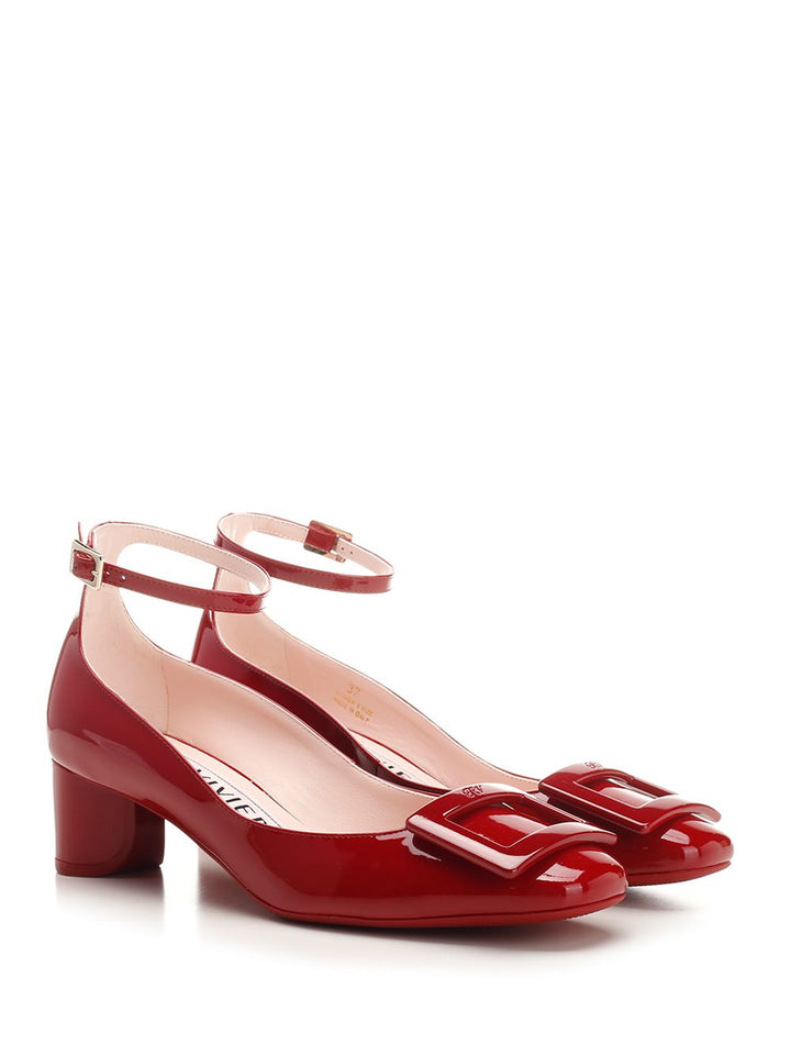 Roger Vivier U Look Lacquered Ankle Strap Dec 45 Pumps - Red | 12883c4c8dd1eef2299b8d2824c349a04b7c0c2f
