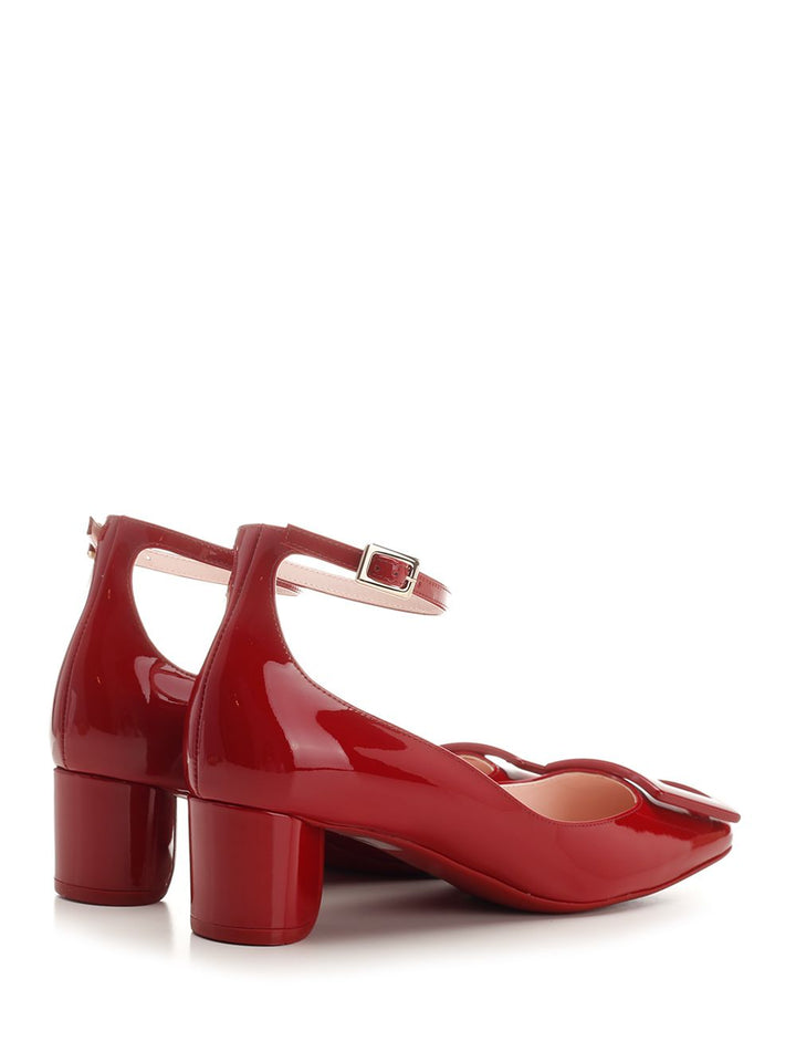 Roger Vivier U Look Lacquered Ankle Strap Dec 45 Pumps - Red | fd2b172e0ac0ce0e76ae4c2525fdab78caf06d34