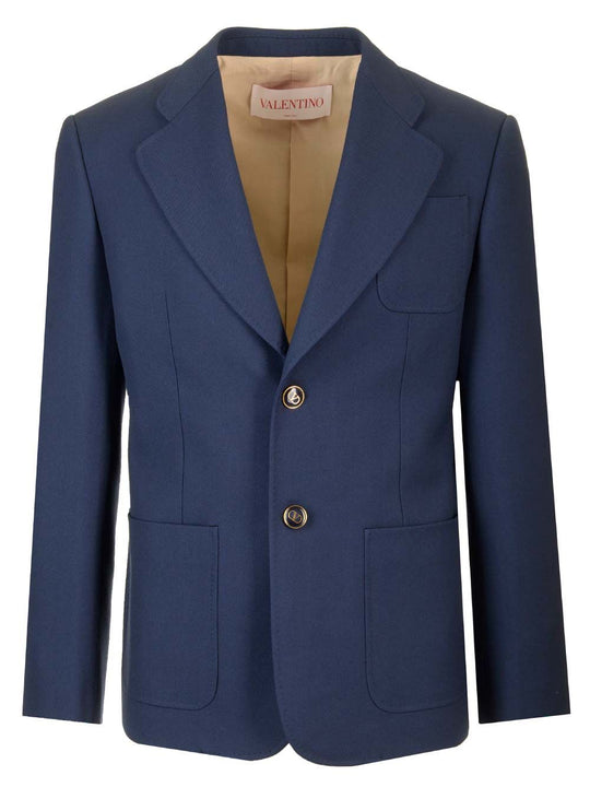 Formal Single-Breasted Jacket Jackets Blue