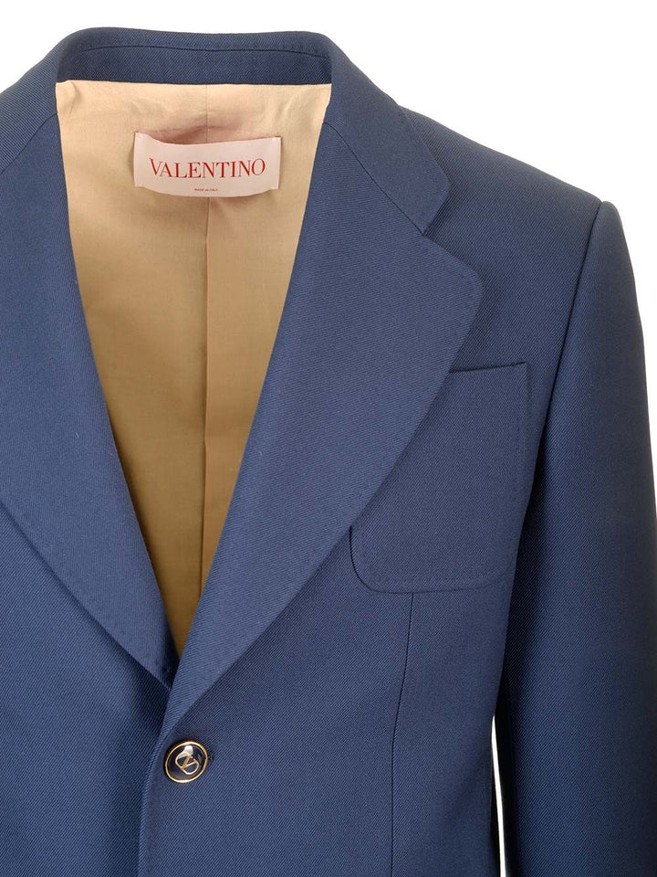 Valentino Garavani Formal Single-Breasted Jacket Jackets - Blue | 5ec526fd88a427319016fef823ca42483d01c26c