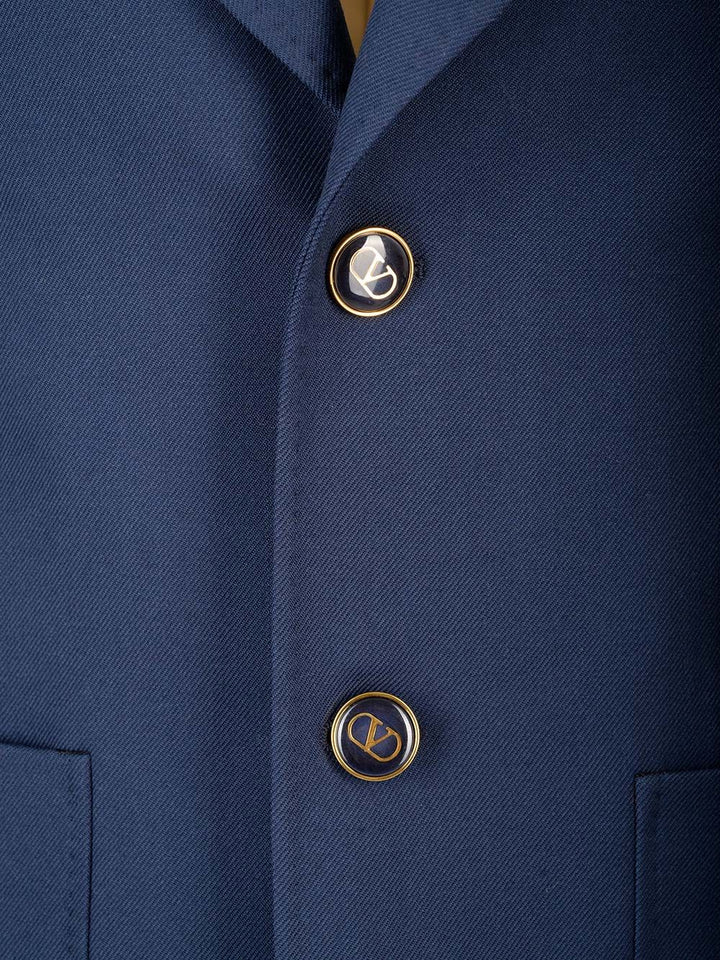Valentino Garavani Formal Single-Breasted Jacket Jackets - Blue | 0a540938394870f971e44cb7d3cd4371bca2b5b5