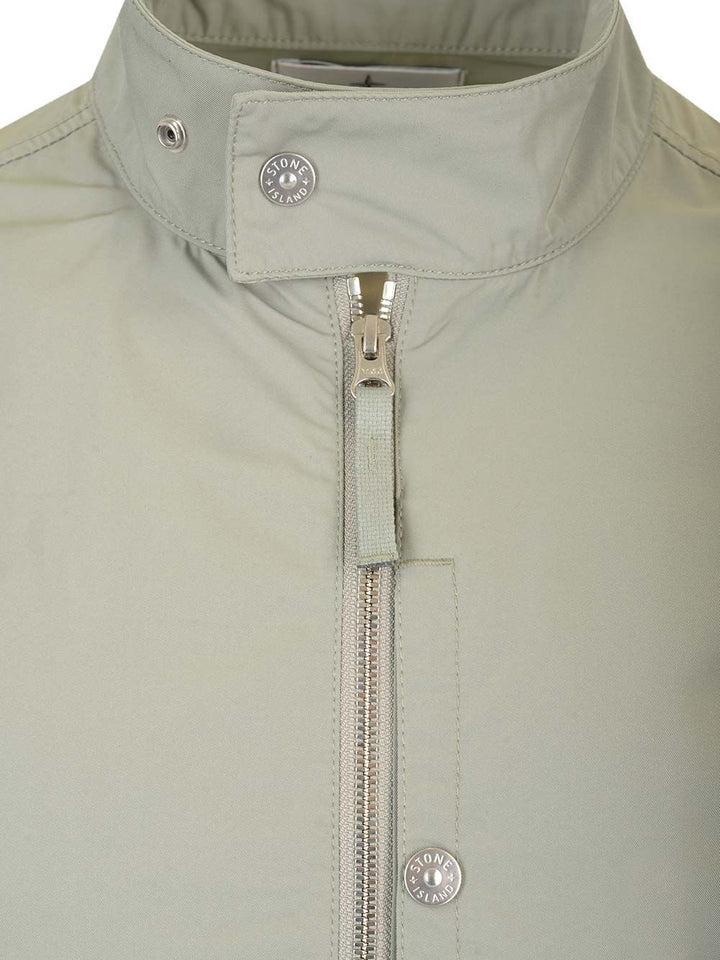 Stone Island Nylon Biker Jacket Jackets - Green | 44efb5e61ab73ea6a625a2bad778d2fc3b3c6c9f
