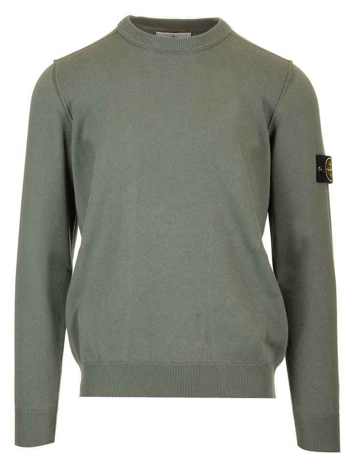 Stone Island Sweater In Organic Cotton Knitwear - Green | e6f87cc531c31b6c0a8b7eaf6593ac3e45399357