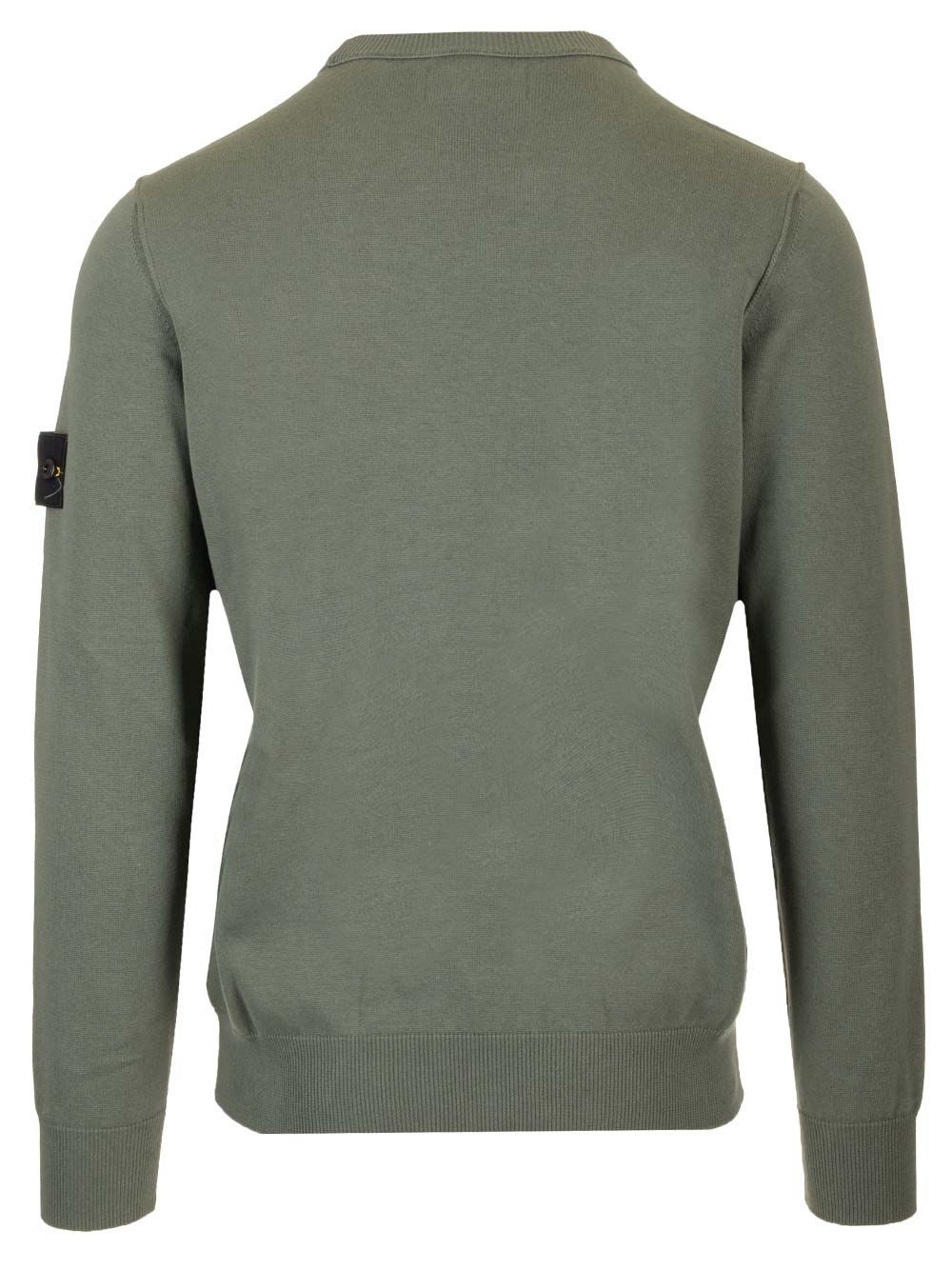 Stone Island Sweater In Organic Cotton Knitwear - Green | f50d95b04a1d36675f1d04b1e30d45e851bf69e6