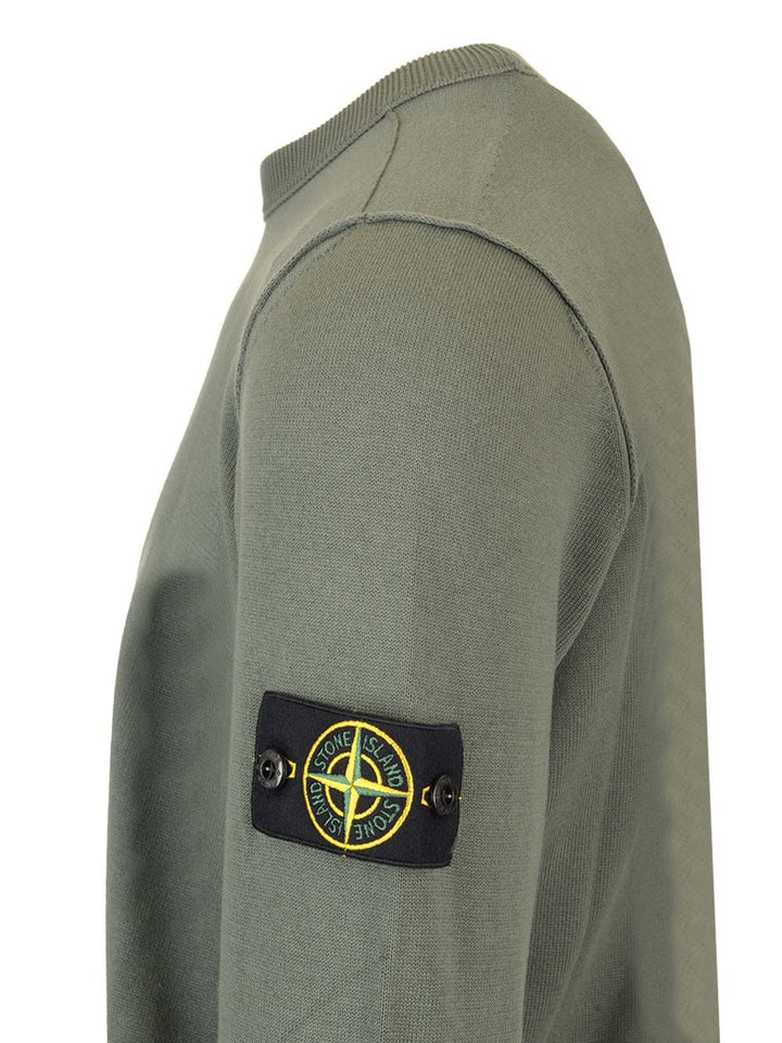 Stone Island Sweater In Organic Cotton Knitwear - Green | e331416e3555ef08014ae97428b0caced1be7f65