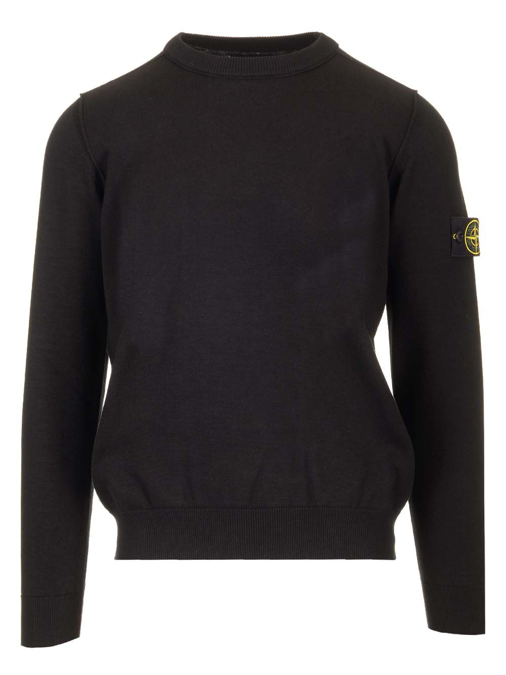 Stone Island Sweater In Organic Cotton Knitwear - Black | 5adf303e5a7d542486a0da4566c7501e6c5aef25