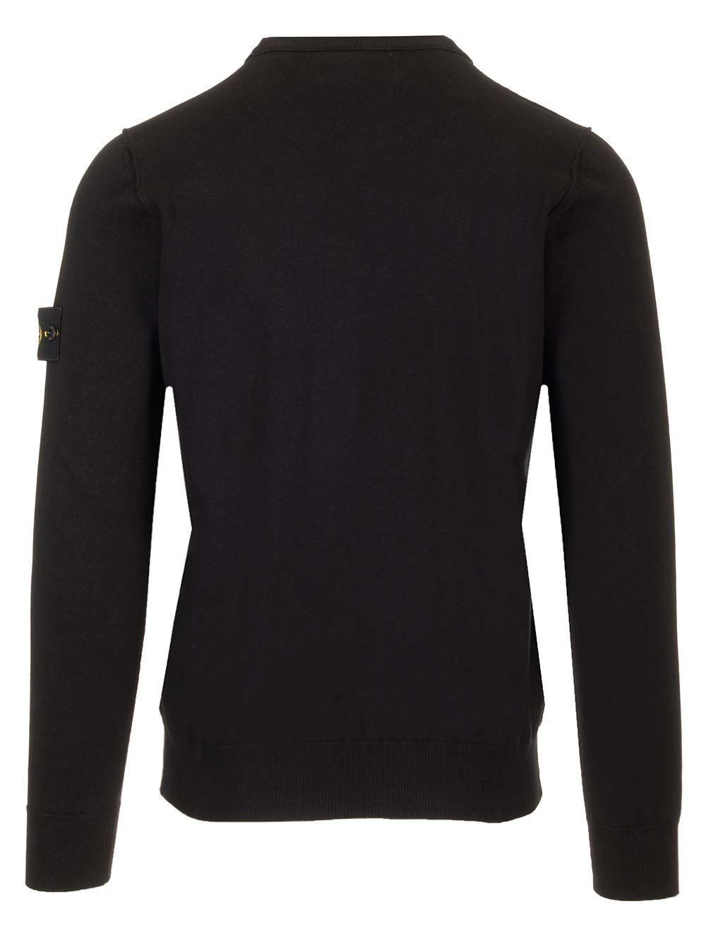 Stone Island Sweater In Organic Cotton Knitwear - Black | 9bb9e2f780f5e3f2e219b37d705bf9ab7995e5b1