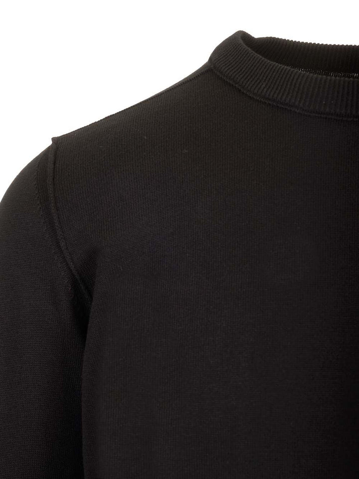 Stone Island Sweater In Organic Cotton Knitwear - Black | 55db0563adaa2e07abd0d98af77bef20daf805e4