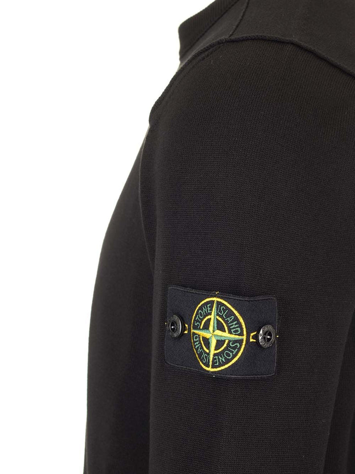 Stone Island Sweater In Organic Cotton Knitwear - Black | 7b3b44166a984794af3c2b3f5abc98df41739f1f