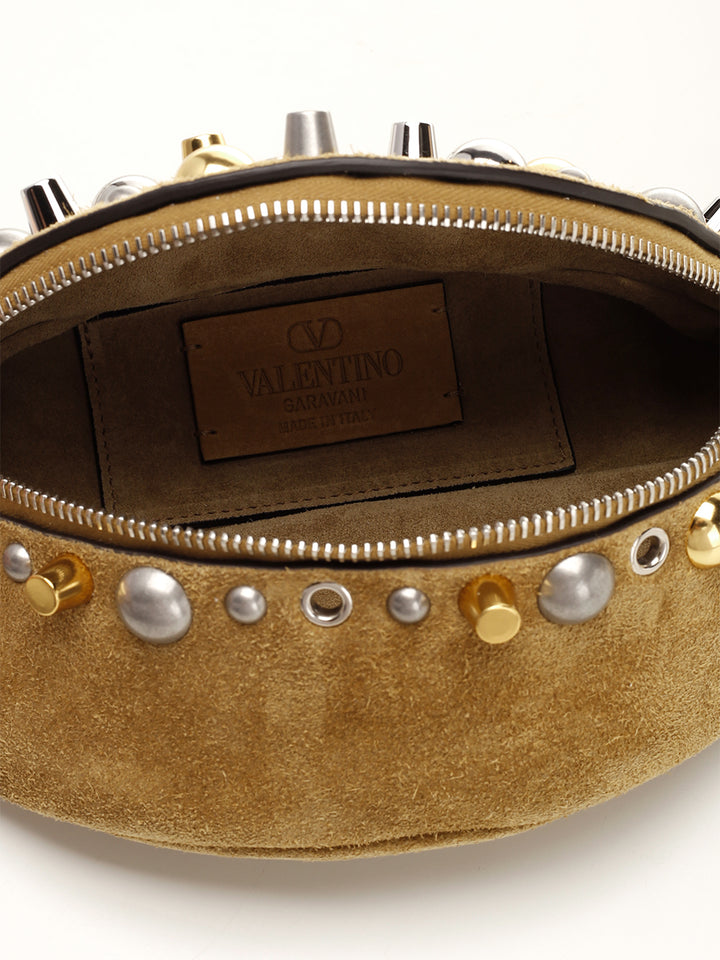 Valentino Garavani Nellcote Bum Bag In Suede Belt Bags - Brown | 9007a9c98e78faceb5a915c87642f09dff7a2be8
