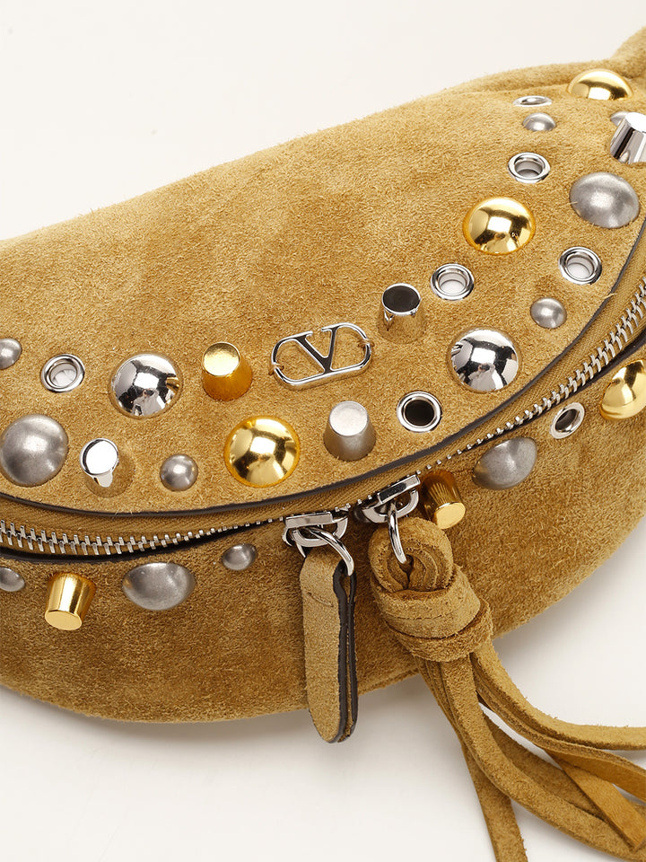 Valentino Garavani Nellcote Bum Bag In Suede Belt Bags - Brown | 27340d90e6036f49c6413c7e9d9f57ecf56d807d