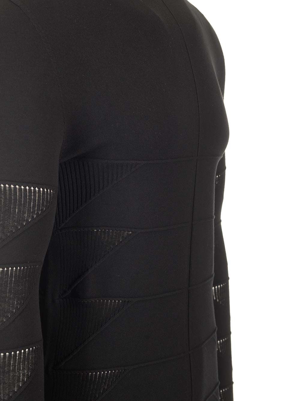 Rick Owens Long Sleeve Crewneck Knitwear - Black | a0187607ef2688e9d05715badfad9c2a90bb3277