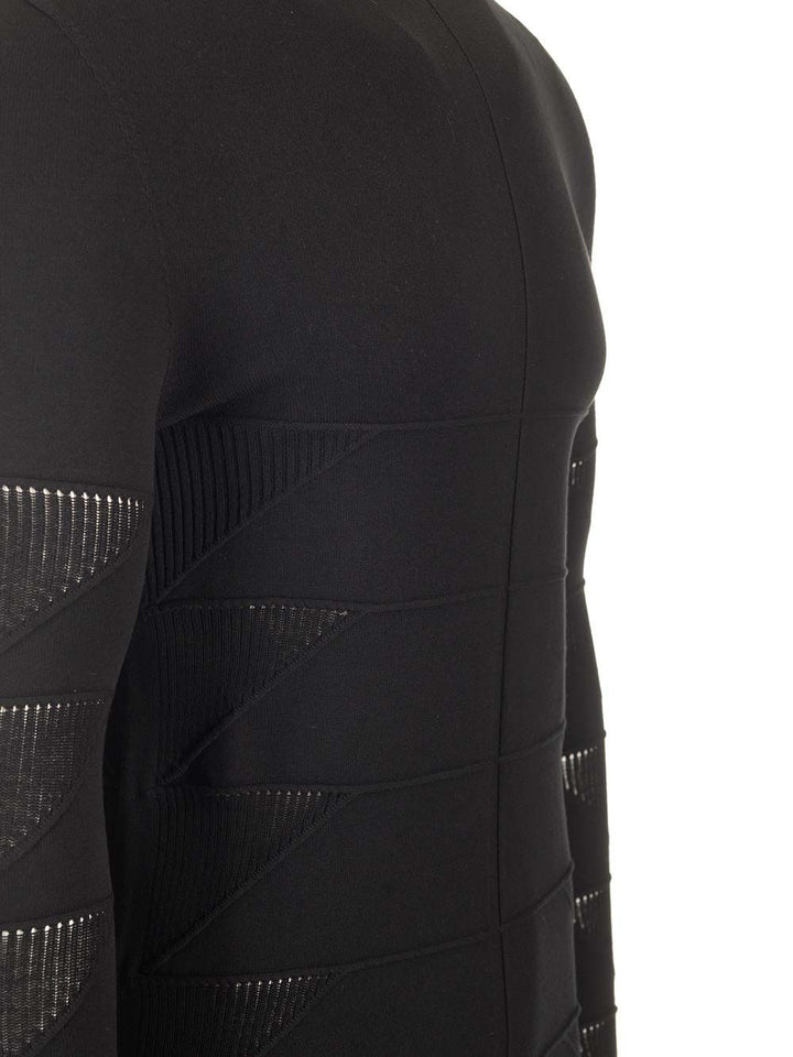 Rick Owens Long Sleeve Crewneck Knitwear - Black | a0187607ef2688e9d05715badfad9c2a90bb3277