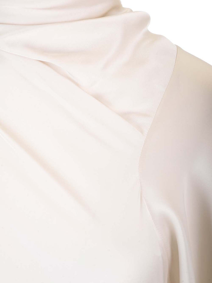 Rick Owens Charmeuse Viscose Cylinder Neck Top Tops - White | fe42929c27cf042ac67e670d10138efde97025fb
