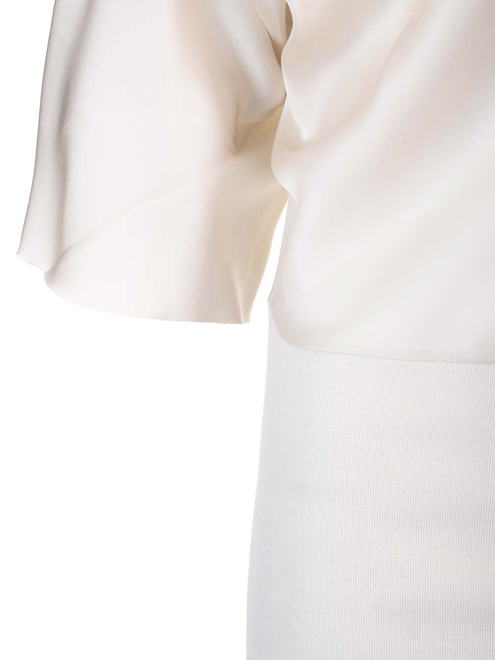 Rick Owens Charmeuse Viscose Cylinder Neck Top Tops - White | 713d3a9dd1a2bcd7e2a4b6e0f771ec2cc2c78cc9