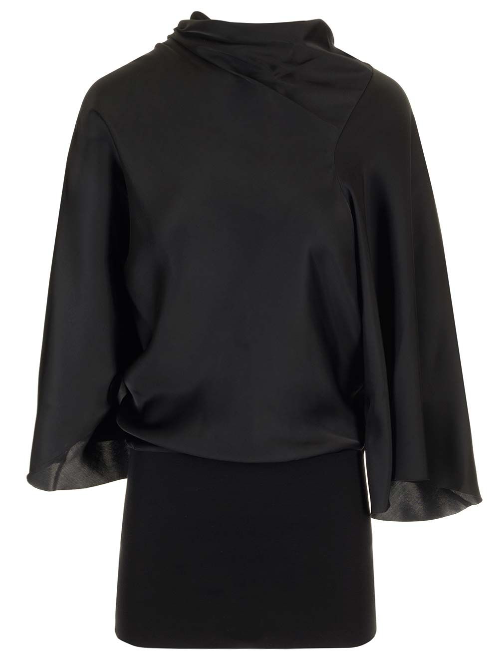 Rick Owens Charmeuse Viscose Cylinder Neck Top Tops - Black | ce0182a19e22f3de6fd59a17245c6bd3c58f16f3