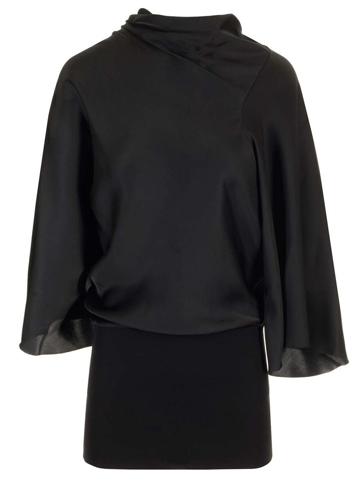 Rick Owens Charmeuse Viscose Cylinder Neck Top Tops - Black | ce0182a19e22f3de6fd59a17245c6bd3c58f16f3