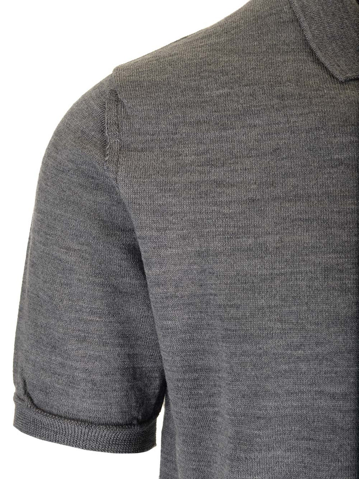 Comme Des Garcons Play Wool Polo Shirt Knitwear - Grey | 5a68f2bc227ab279682ed13c46b12f07c191d852