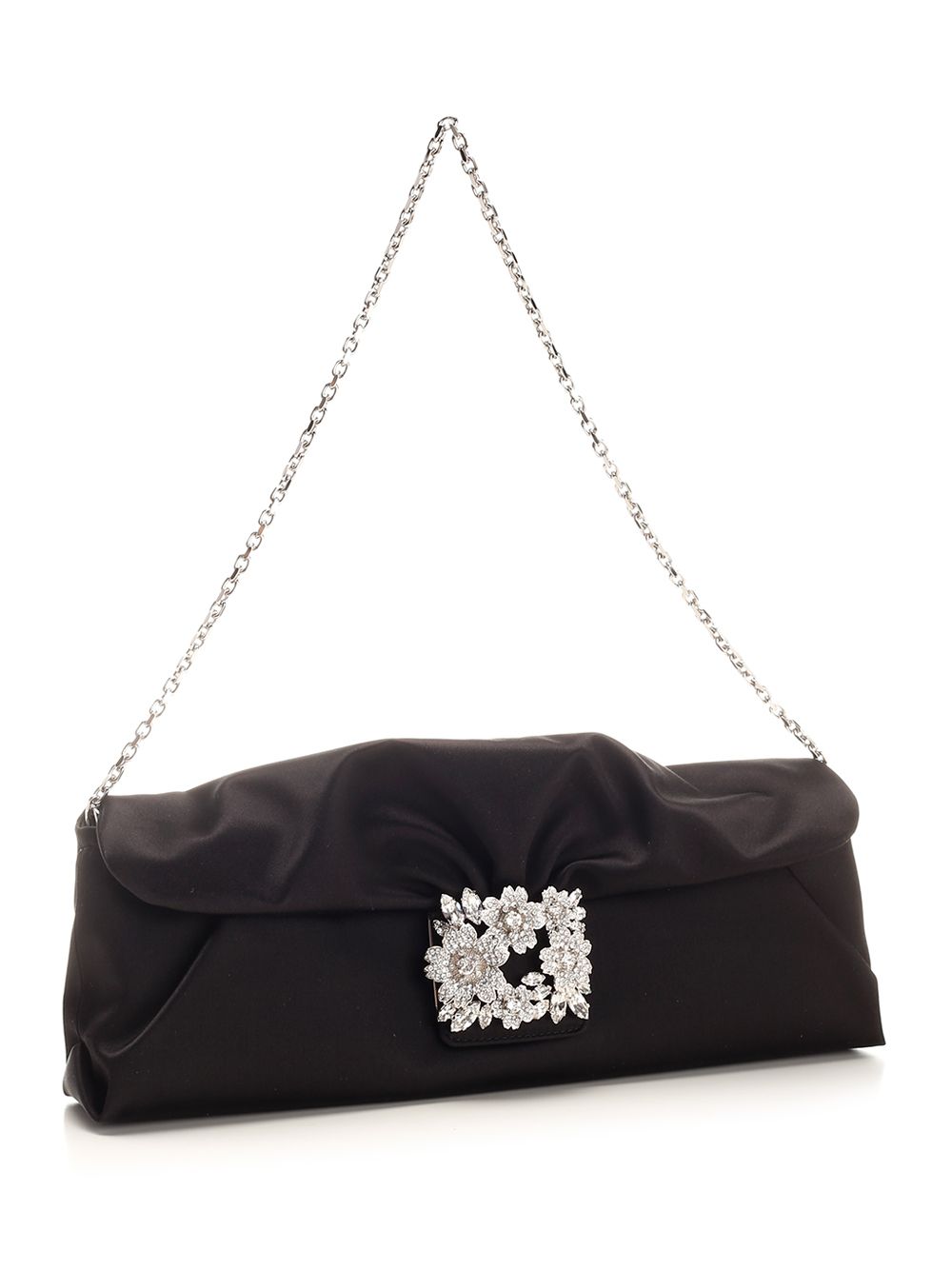 Roger Vivier Bouquet Strass Clutches - Black | 96fc49ae3644279b8cb66bb571115d70ac9521fd
