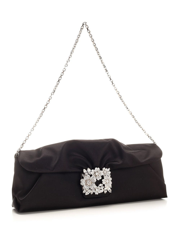 Roger Vivier Bouquet Strass Clutches - Black | 96fc49ae3644279b8cb66bb571115d70ac9521fd