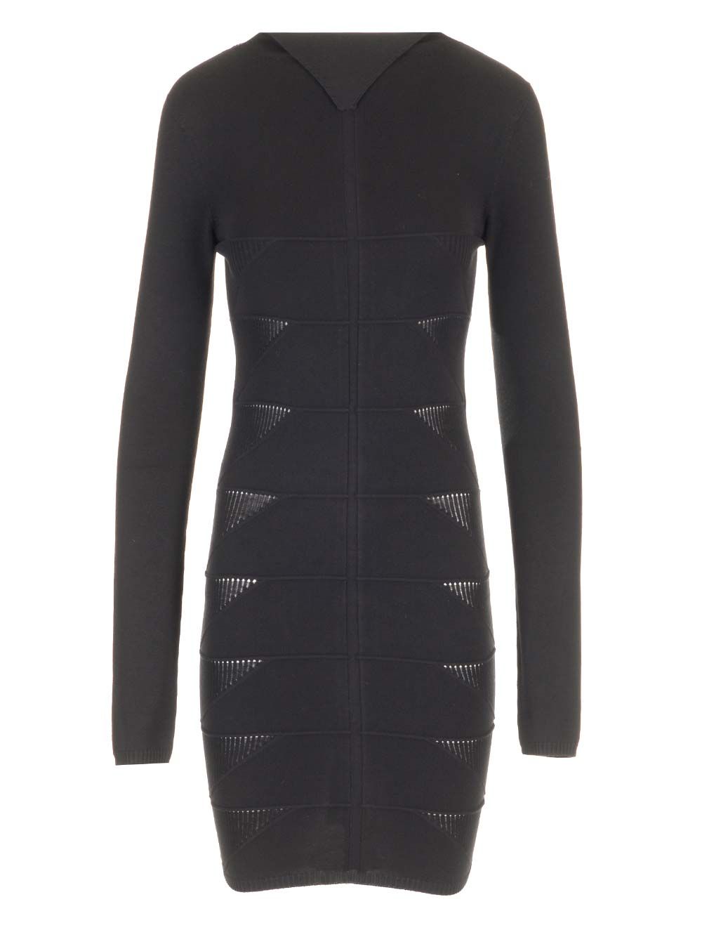 Rick Owens Viscose Knit Mini Dress Knitwear - Black | 2d69b68c31787efcfc68e8313df74a45f68f93f2