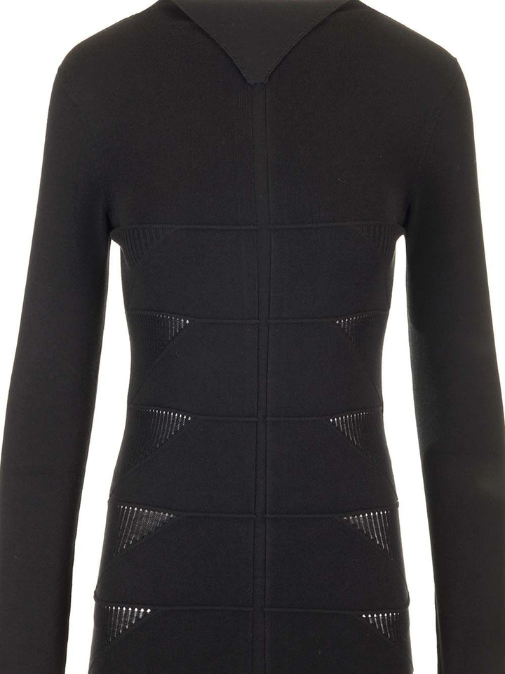 Rick Owens Viscose Knit Mini Dress Knitwear - Black | 18ba21b418d20d939d249c577a1f7a4e52bd41cb