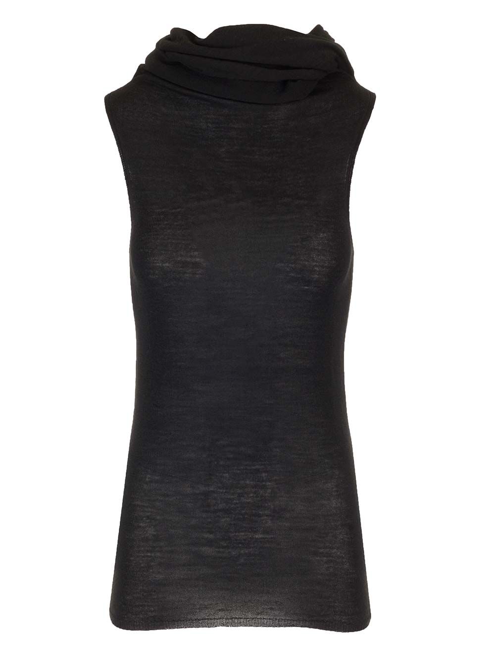 Rick Owens Wool Jersey Top Tops - Black | 3fea34b2ea1e50f3ae9c944e060d282da2b828b5