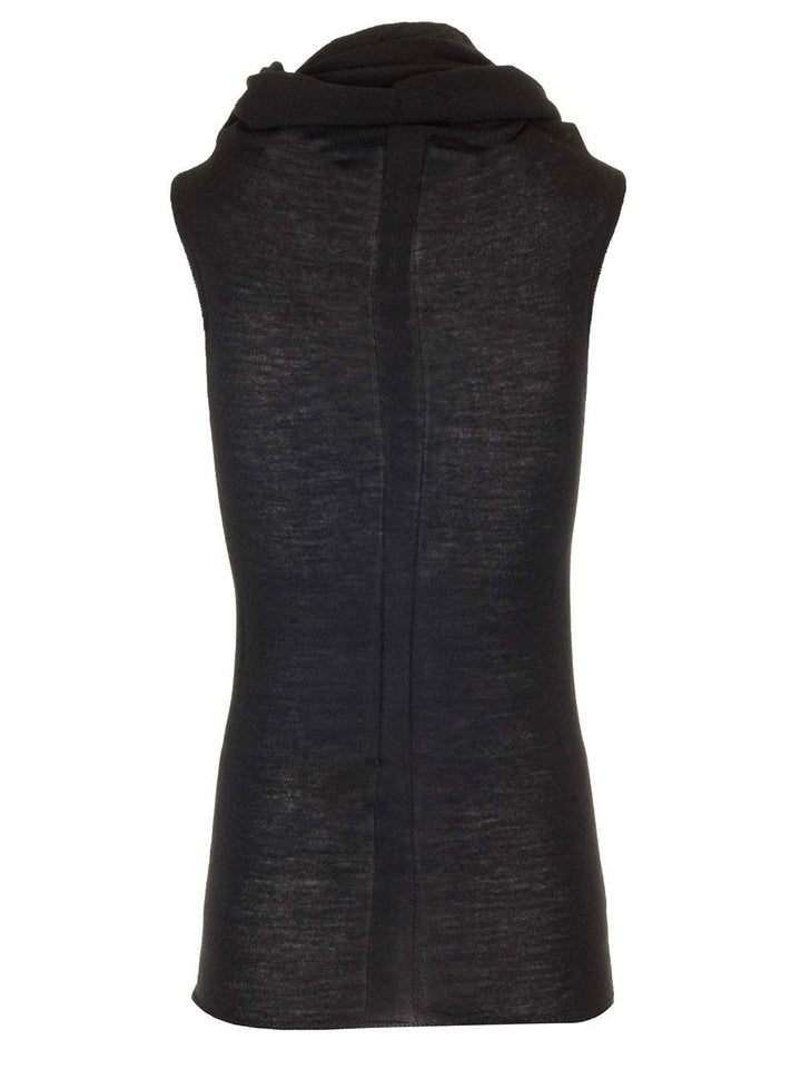 Rick Owens Wool Jersey Top Tops - Black | 4d33058182742d071a32abdd23f93b7a5f6107c1