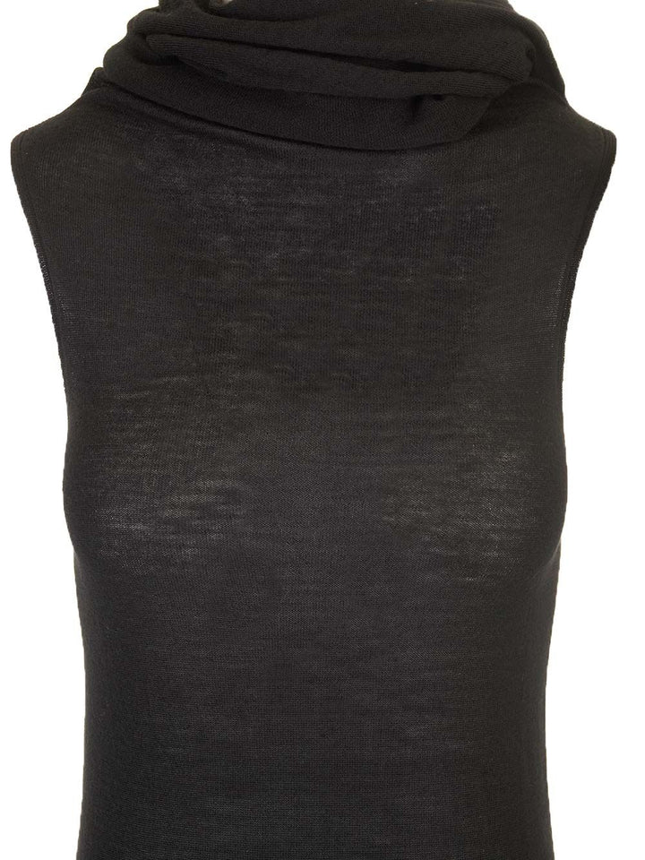 Rick Owens Wool Jersey Top Tops - Black | 2fb741fce50d8373b6c4e3ce036988f8b7f761f8