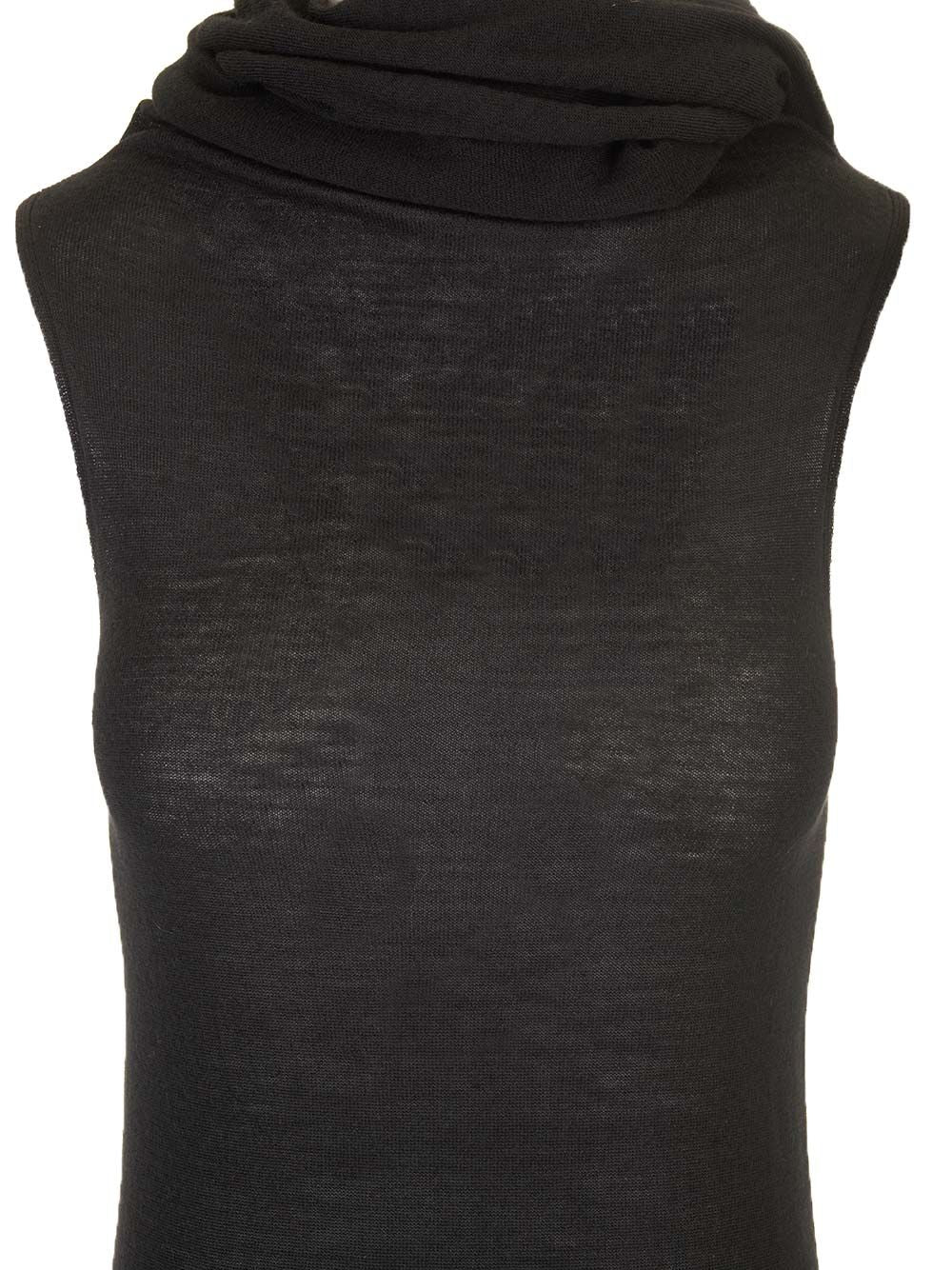 Rick Owens Wool Jersey Top Tops - Black | 2fb741fce50d8373b6c4e3ce036988f8b7f761f8