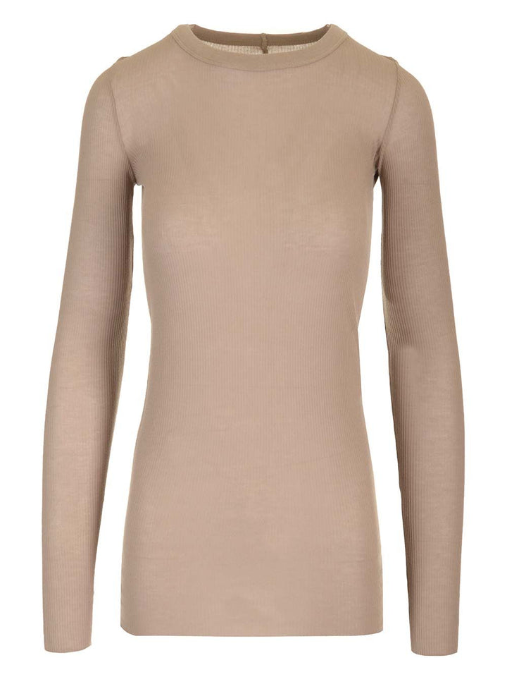 Rick Owens Jersey Top T-Shirt - Beige | 734a5fef5209c1ab33927bda7bcecf64c263b43a
