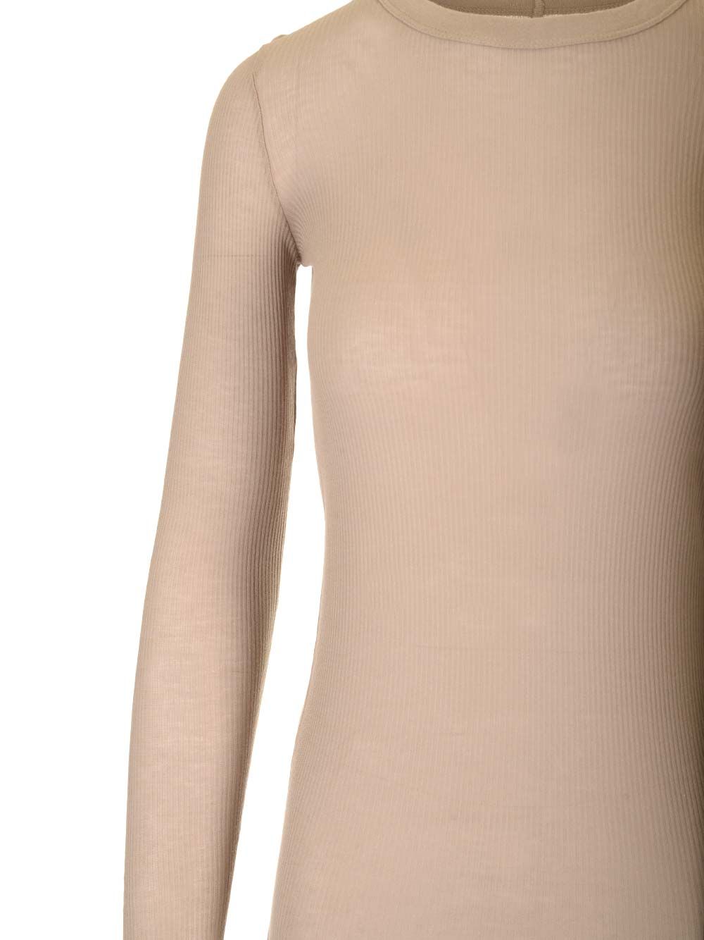 Rick Owens Jersey Top T-Shirt - Beige | fd8bfc27b43f597bb60d1749e180318a9bee1961