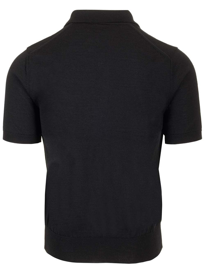 Comme Des Garcons Play Wool Polo Shirt Knitwear - Black | 235f52db108a982d9c122c4cf7c7b50df111808f
