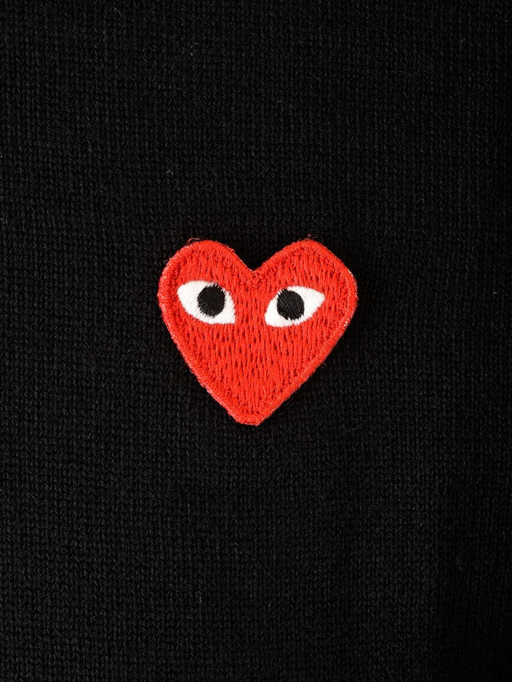 Comme Des Garcons Play Wool Polo Shirt Knitwear - Black | 0650c980001b5bde4c067d809b68cc5b88970c42