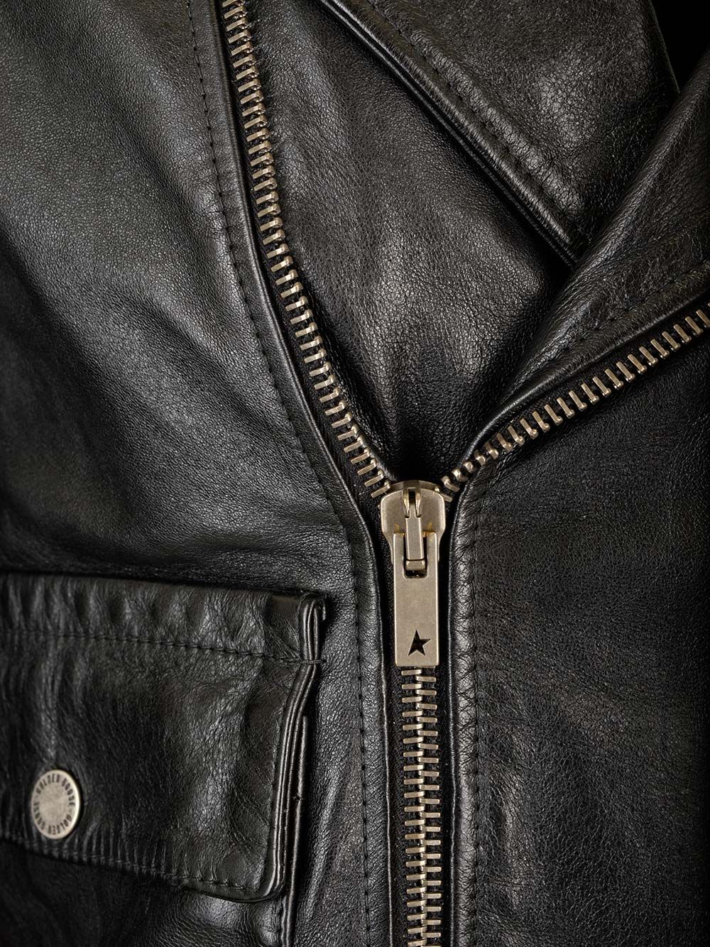 Golden Goose Deluxe Brand Black Leather Jacket Jackets - Black | b533853f5ef64f551bc4e68282e4c330b17135d1
