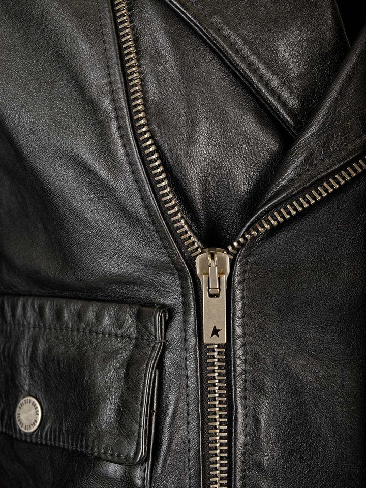 Golden Goose Deluxe Brand Black Leather Jacket Jackets - Black | b533853f5ef64f551bc4e68282e4c330b17135d1