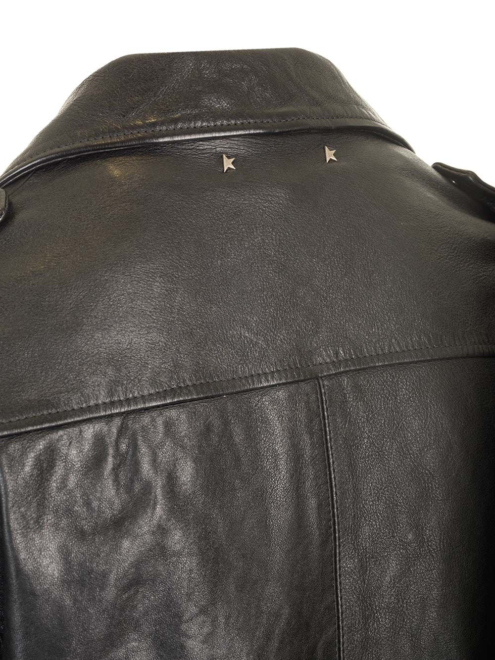Golden Goose Deluxe Brand Black Leather Jacket Jackets - Black | 160f013b29eb340378ede39f0adb6203df442358