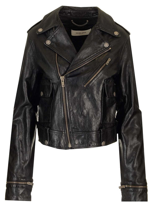 Leather Biker Jacket Jackets Black