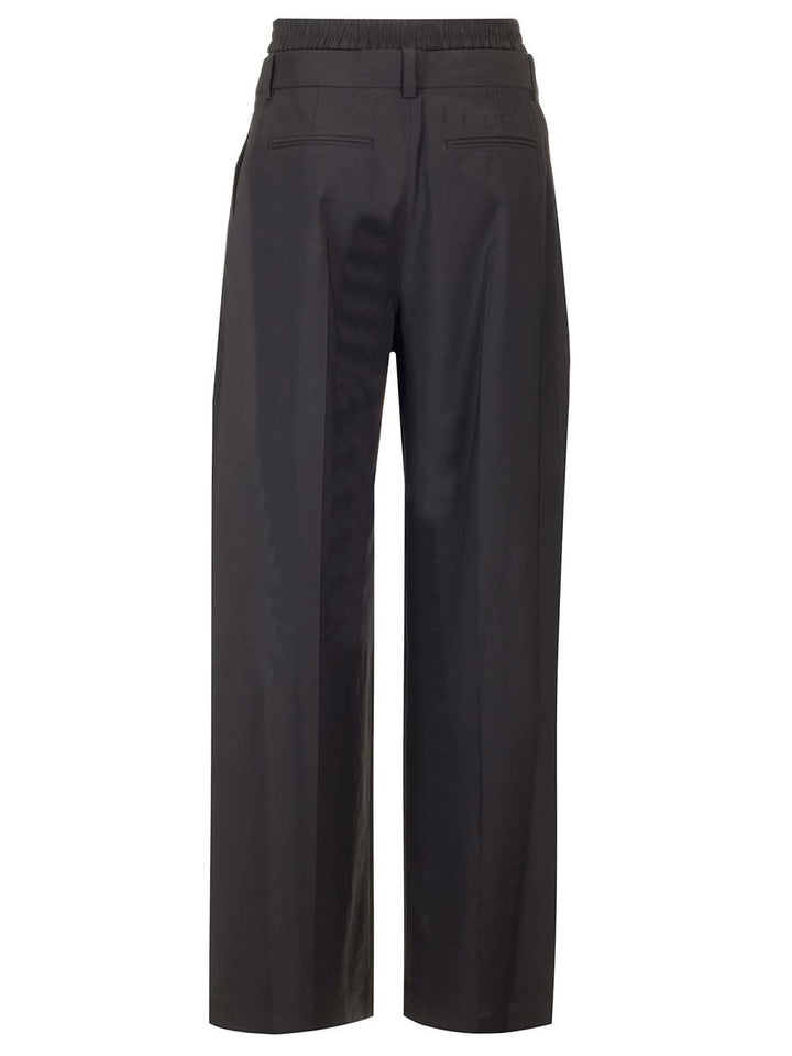 Alexander Wang Black Pleated Trousers - Black | 106863bdc2447a5b64c6f1c8fce5919746a0f3e4