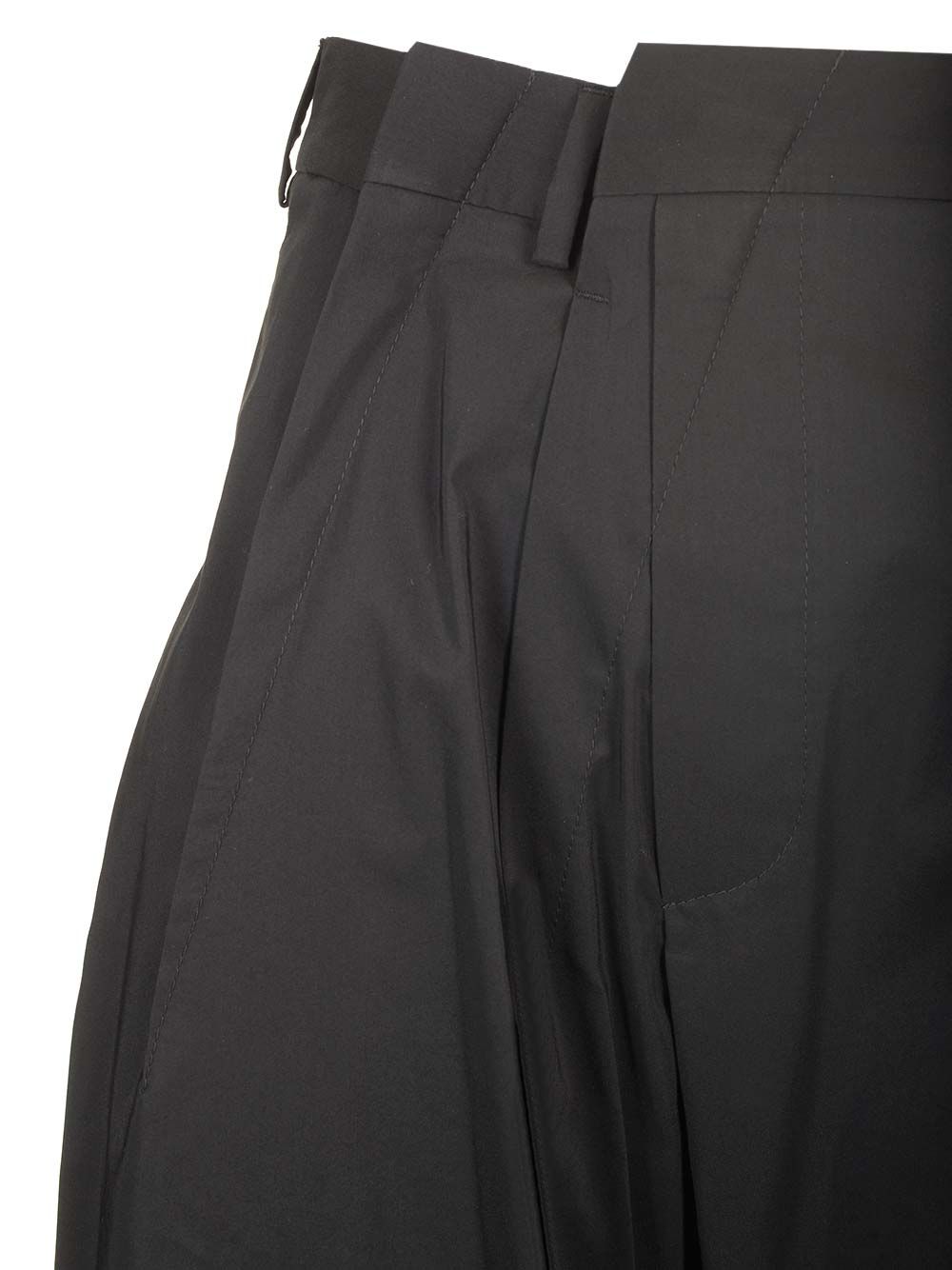 Mm6 Maison Margiela Cotton Gabardine Trousers - Black | 34a8c76e5b9e7880c19579c866294373480bc4f0